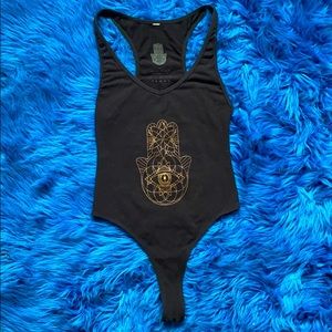 Bodysuit Black Mandala print